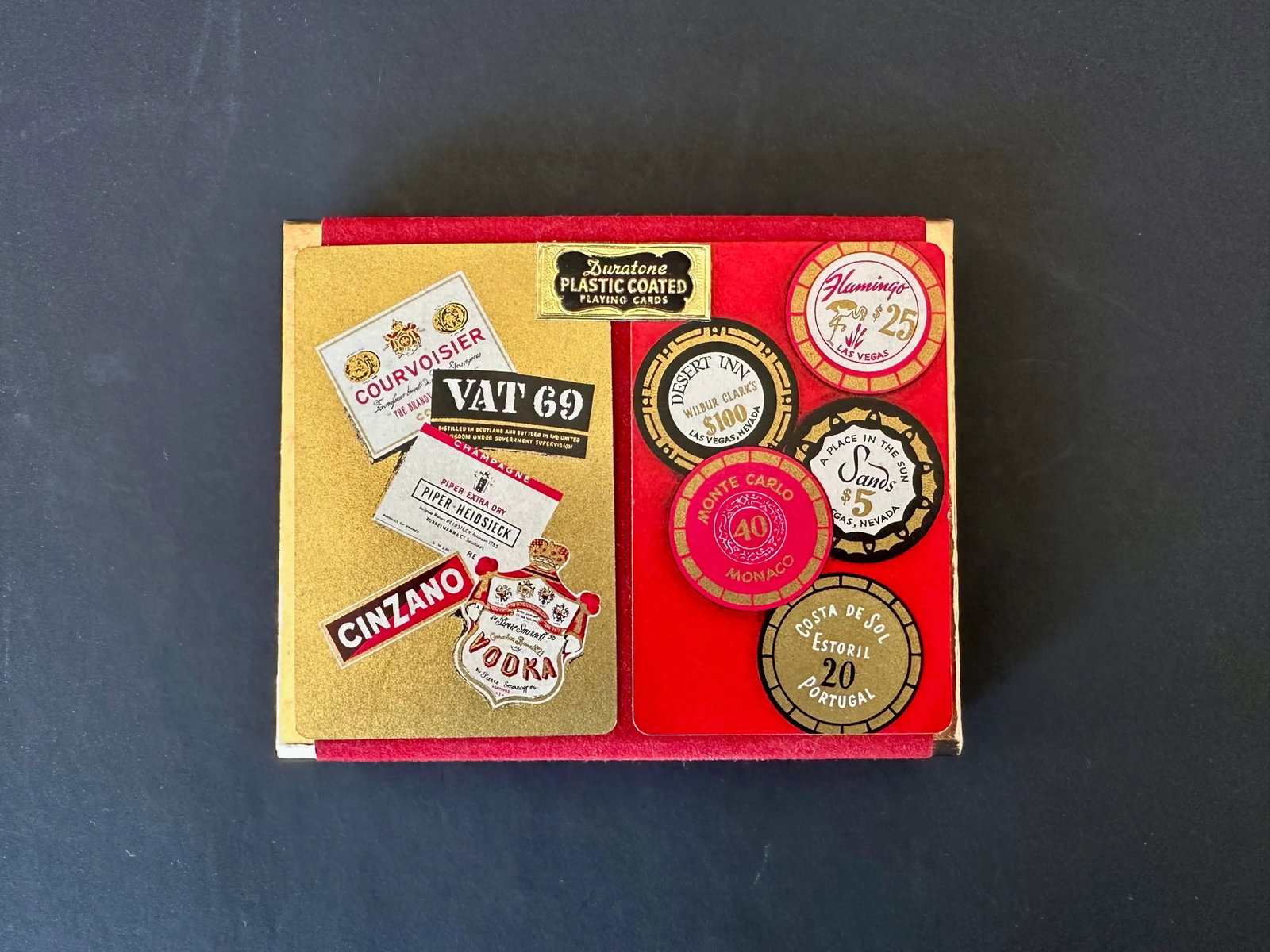 Vintage Mid Century Casino Bar Double Playing Card Set - 3