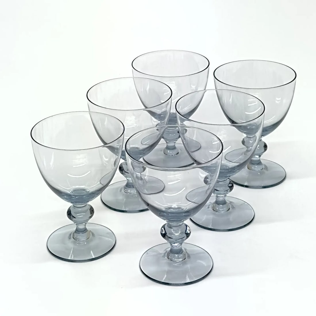 Cool Silver Grey Bernadette Wine Glasses by Kosta Boda - Set of 6 - 5