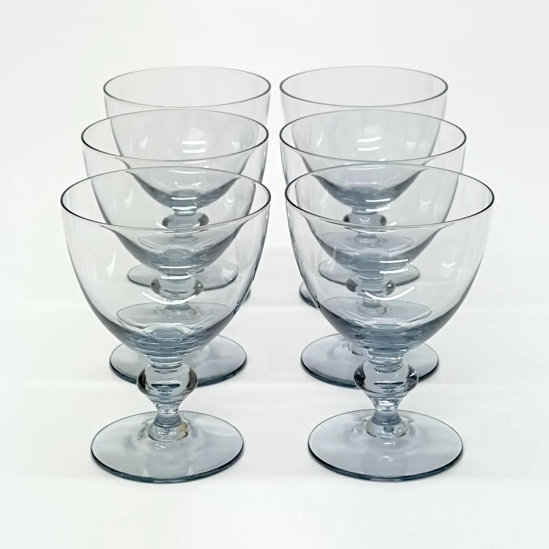 Cool Silver Grey Bernadette Wine Glasses by Kosta Boda - Set of 6 - 6