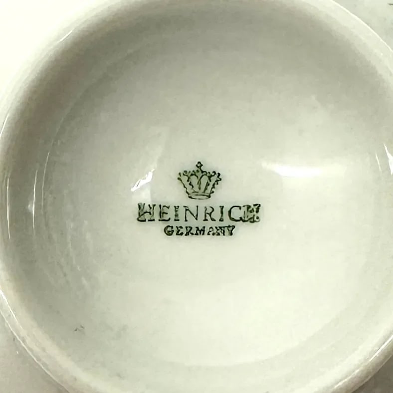 Exuberant Primavera Fine Porcelain Teacups by Heinrich Germany - 6