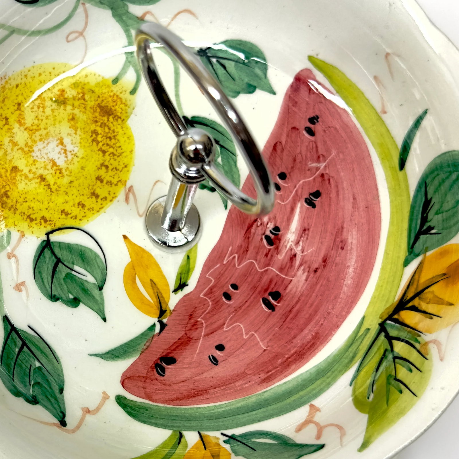 Whimsical Hand-Painted 3-Tier Ceramic Cake Stand - 4