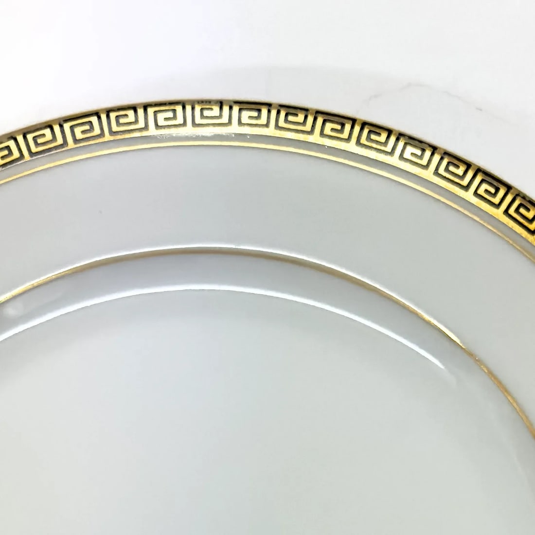 Gold Edged Porcelain Side Plates With Classic Greek Key Motif - Set of 6 - 4