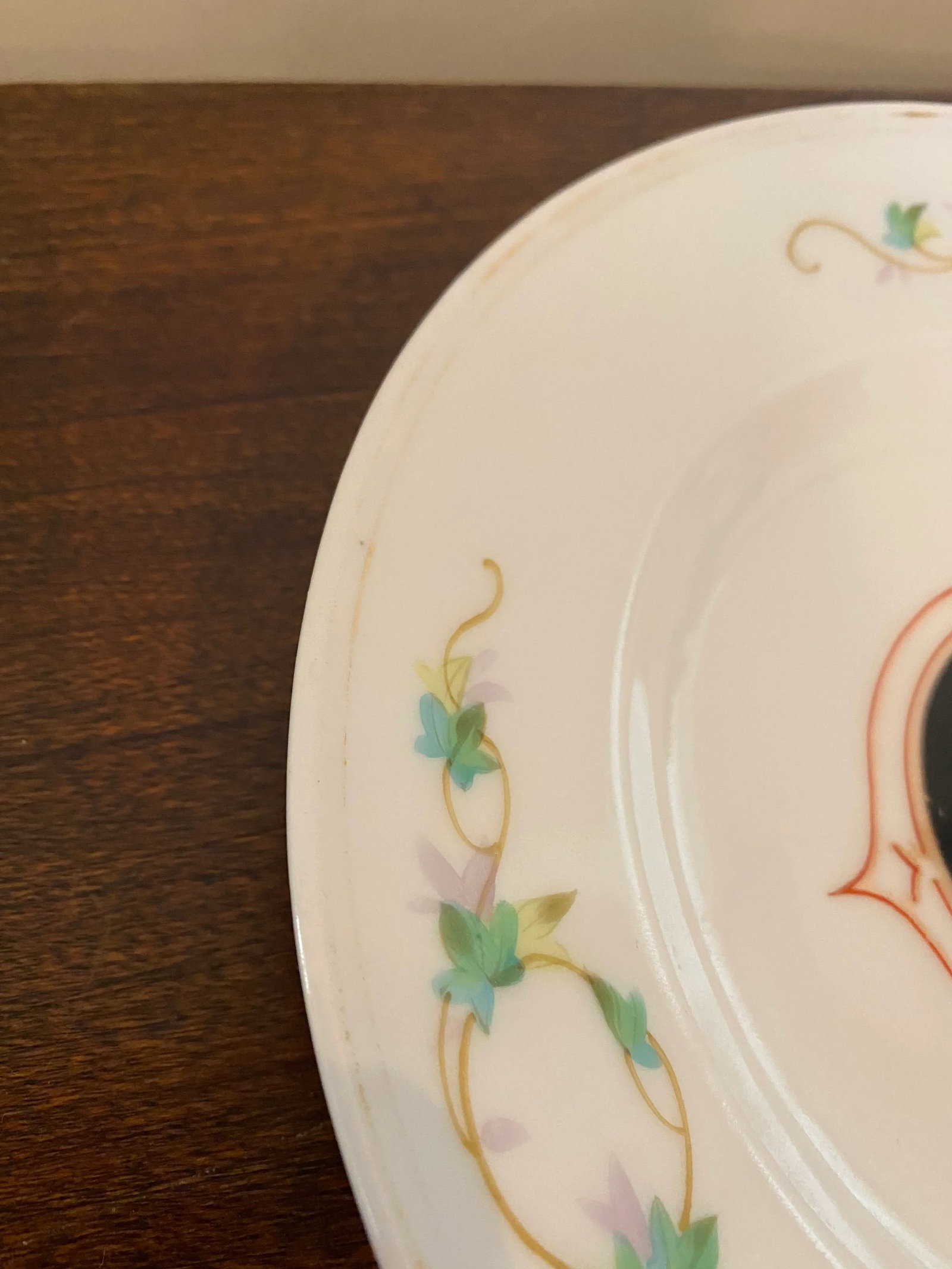 Antique Late 19th Century Floral Plates - Set of 3 - 4