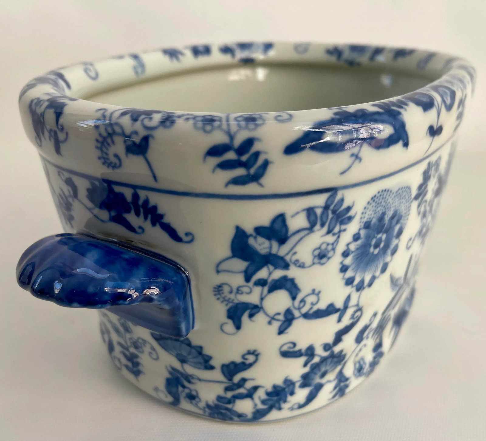 Chinese Export Style Porcelain Jardiniere Oval Bowl - 2