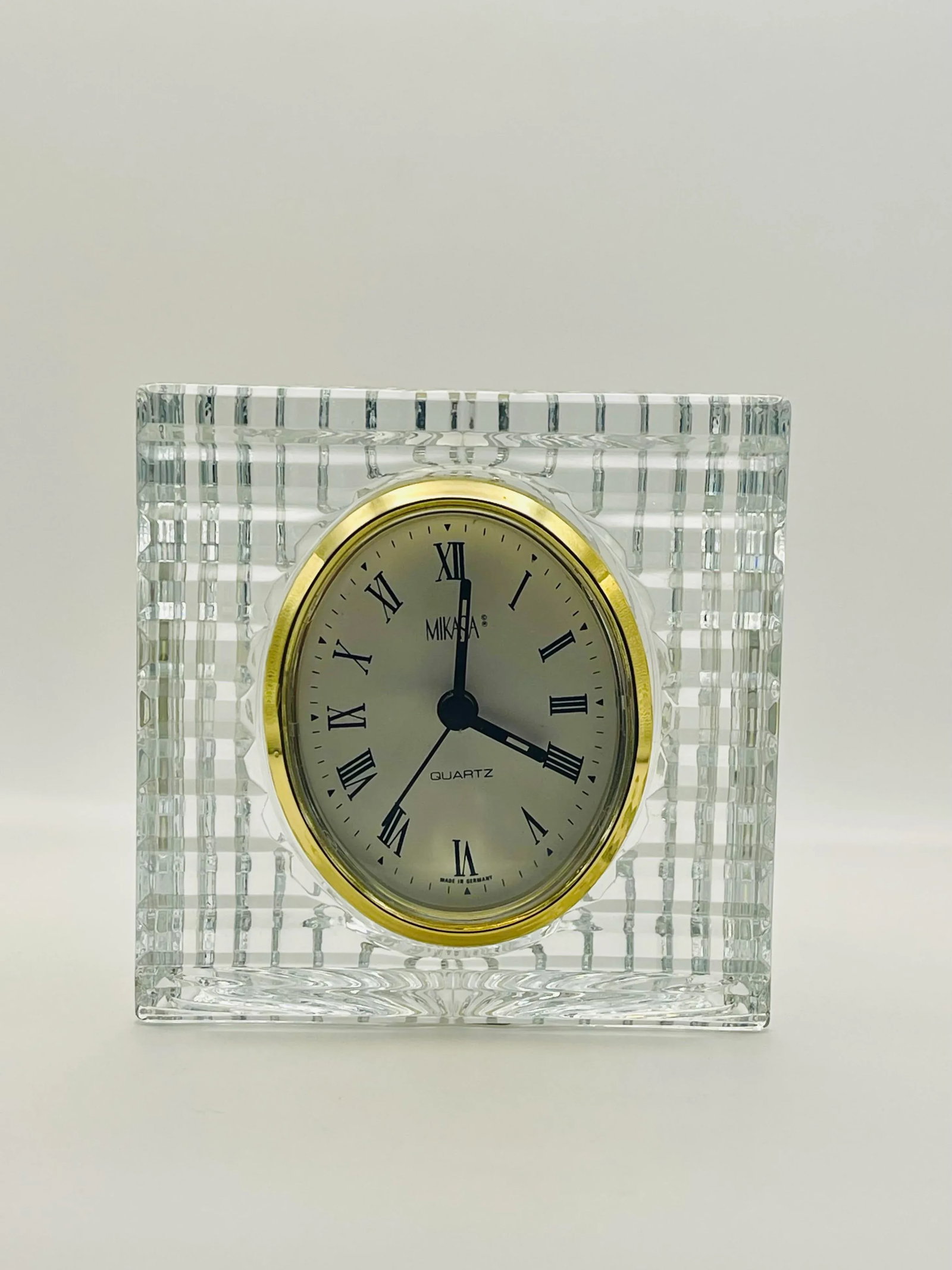 1990's Mikasa Optic Crystal Clock - 2
