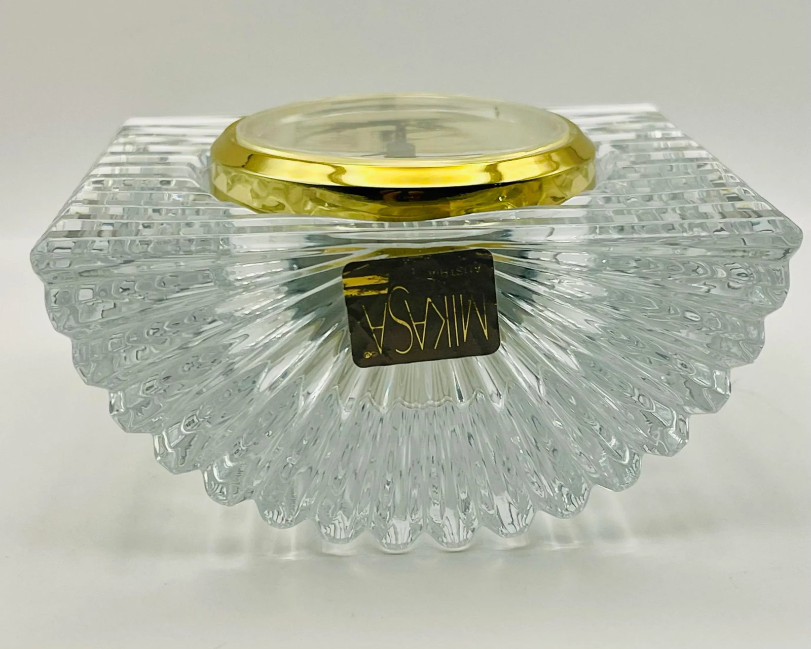 1990's Mikasa Optic Crystal Clock - 8
