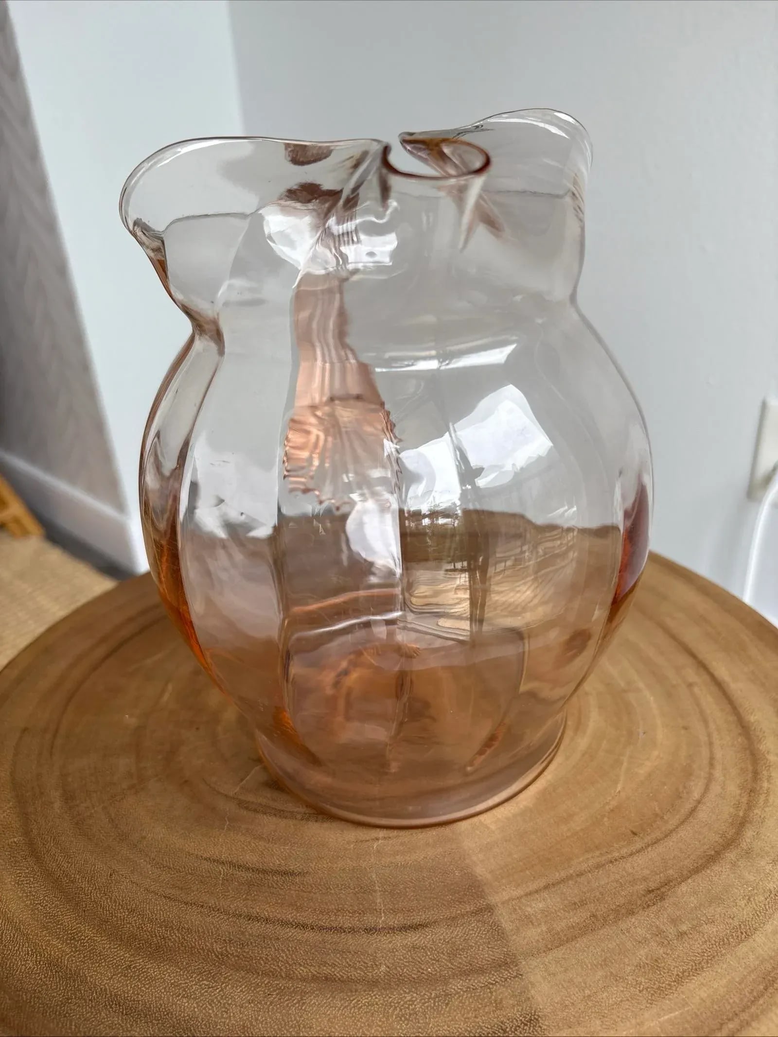Macbeth Evan's Pink Depression Glass 1930's Pitcher - 2