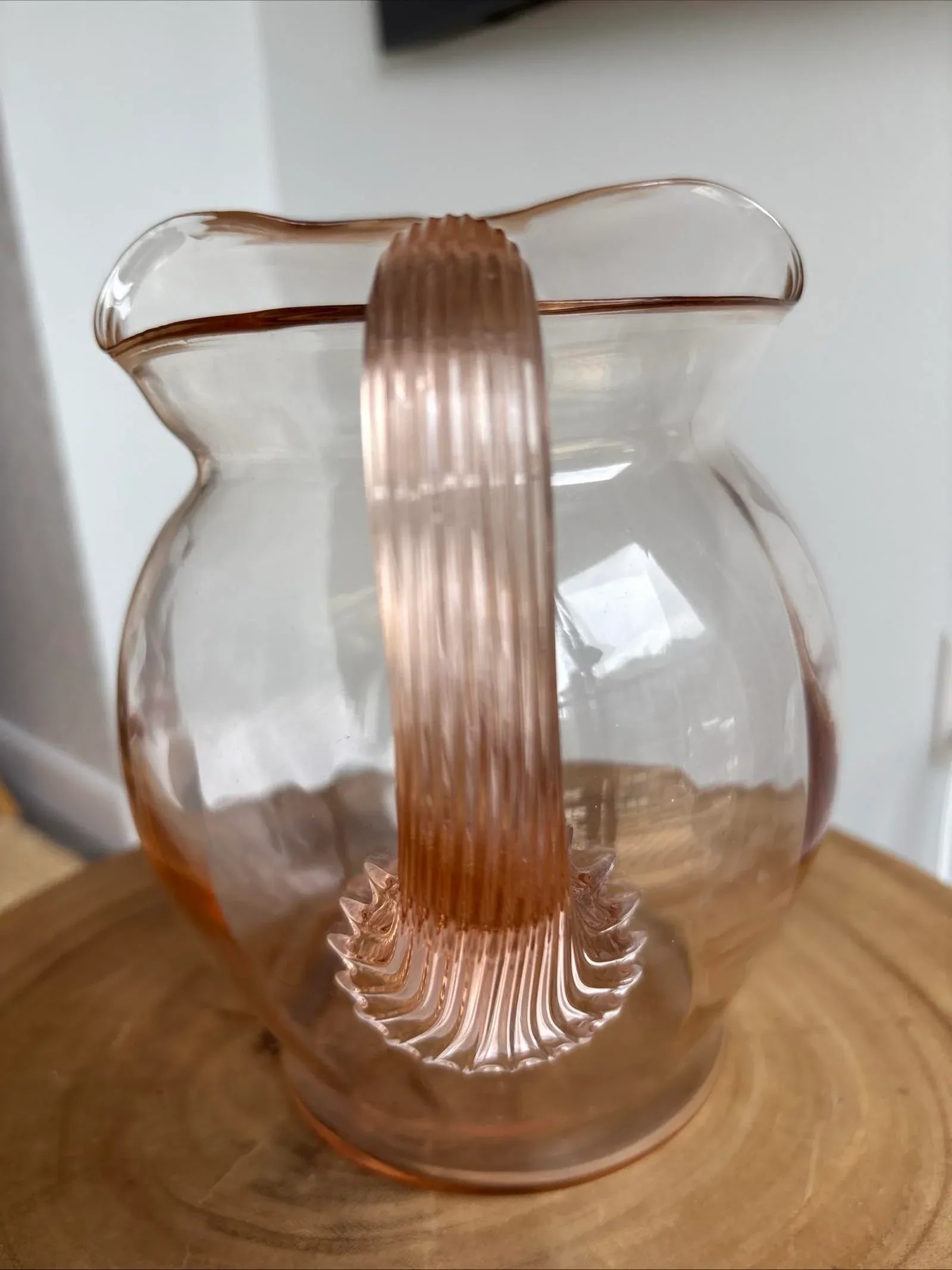 Macbeth Evan's Pink Depression Glass 1930's Pitcher - 6