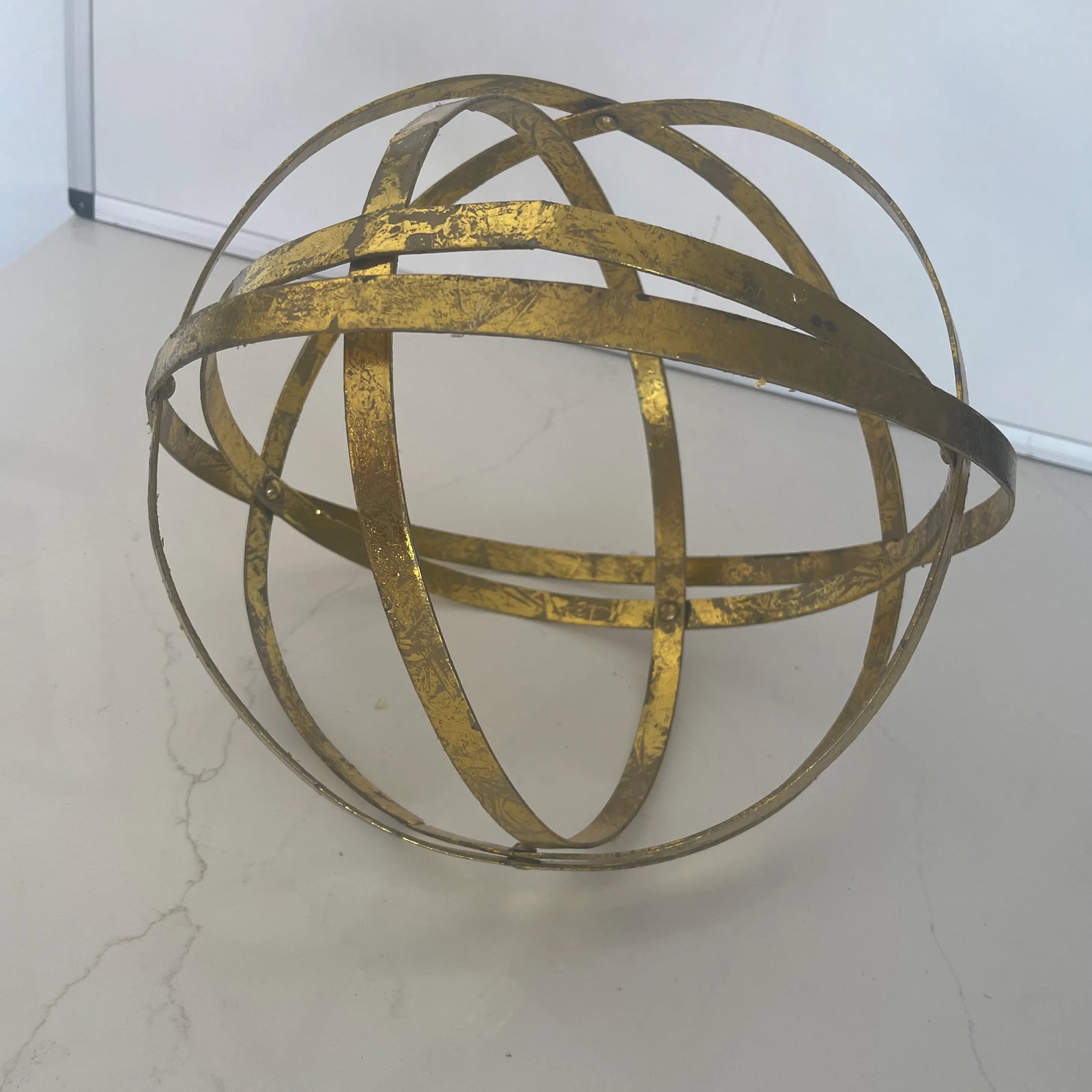 Metal Gold Leaf Sphere - 2