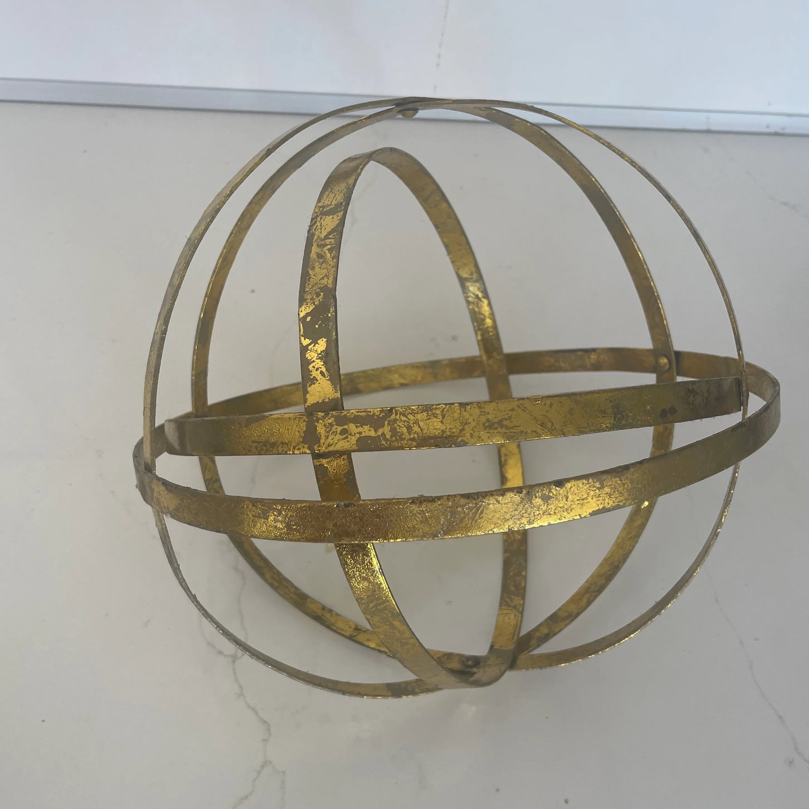 Metal Gold Leaf Sphere - 3