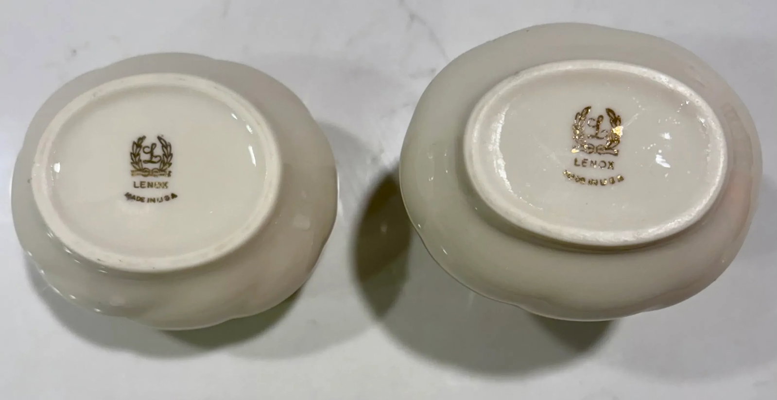 Mid 20th Century Lenox Colonial Collection Porcelain Creamer and Sugar Bowl Set - 4