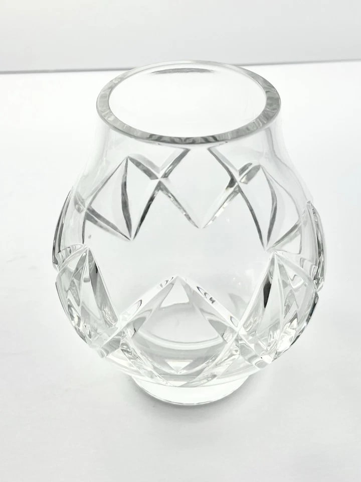 1990s Atlantis Crystal 2-Piece Candle Holder & Shade - 3