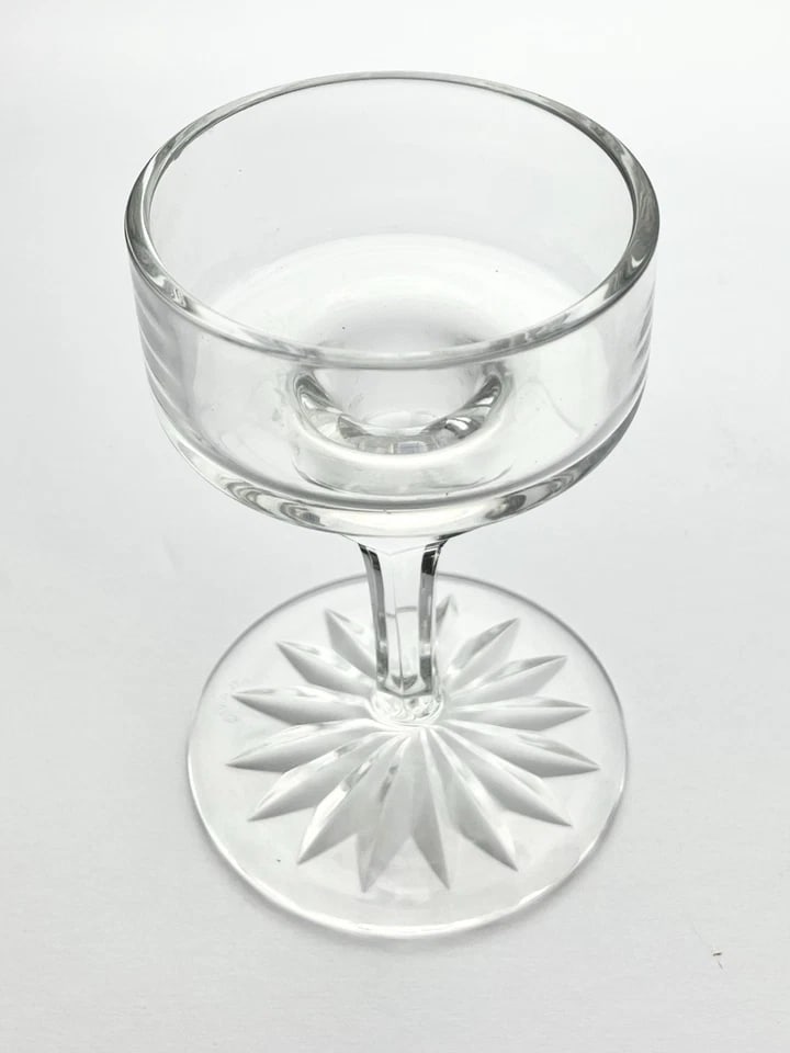 1990s Atlantis Crystal 2-Piece Candle Holder & Shade - 4