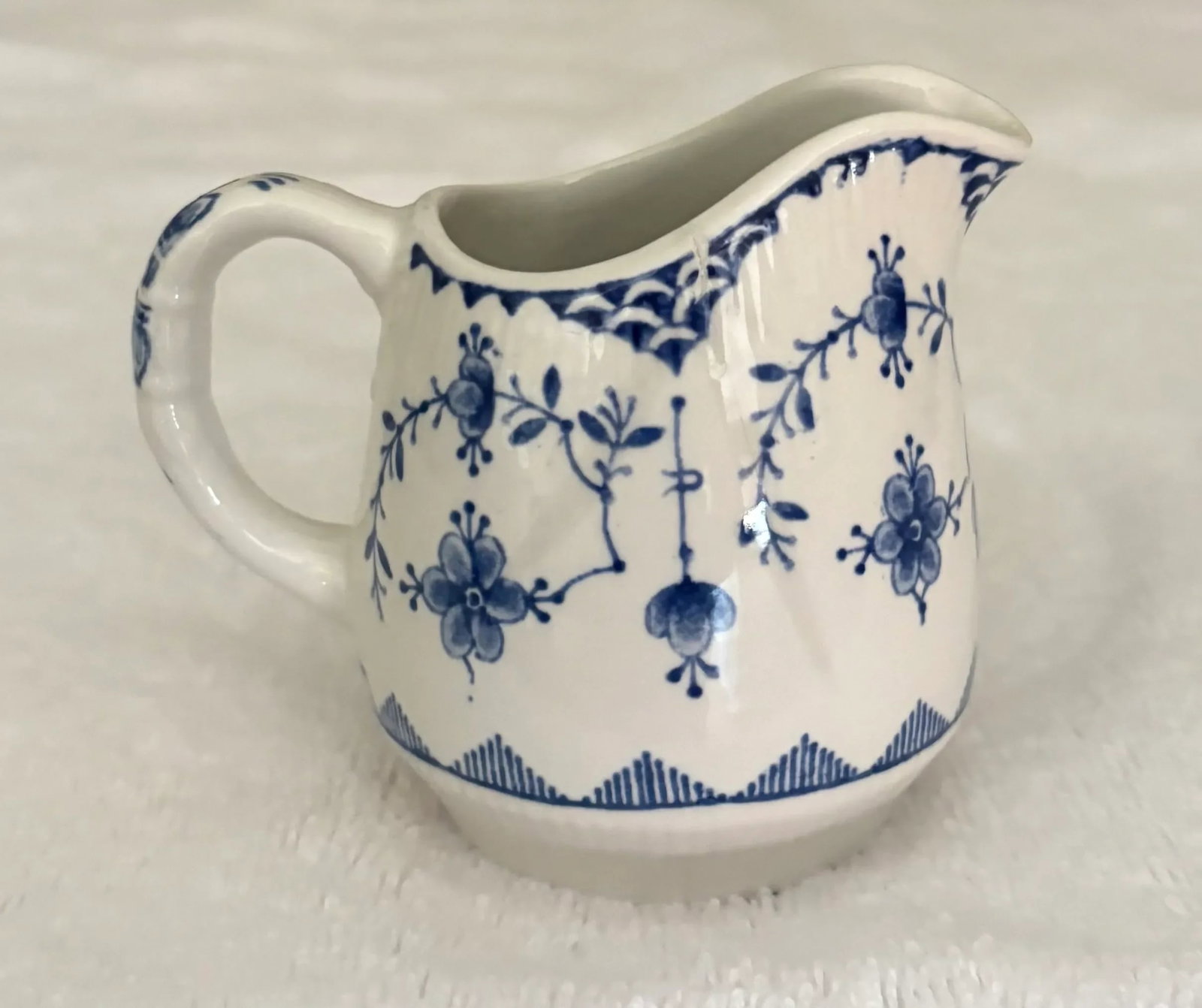 Mid 20th Century Denmark Blue Creamer by Furnival - 2