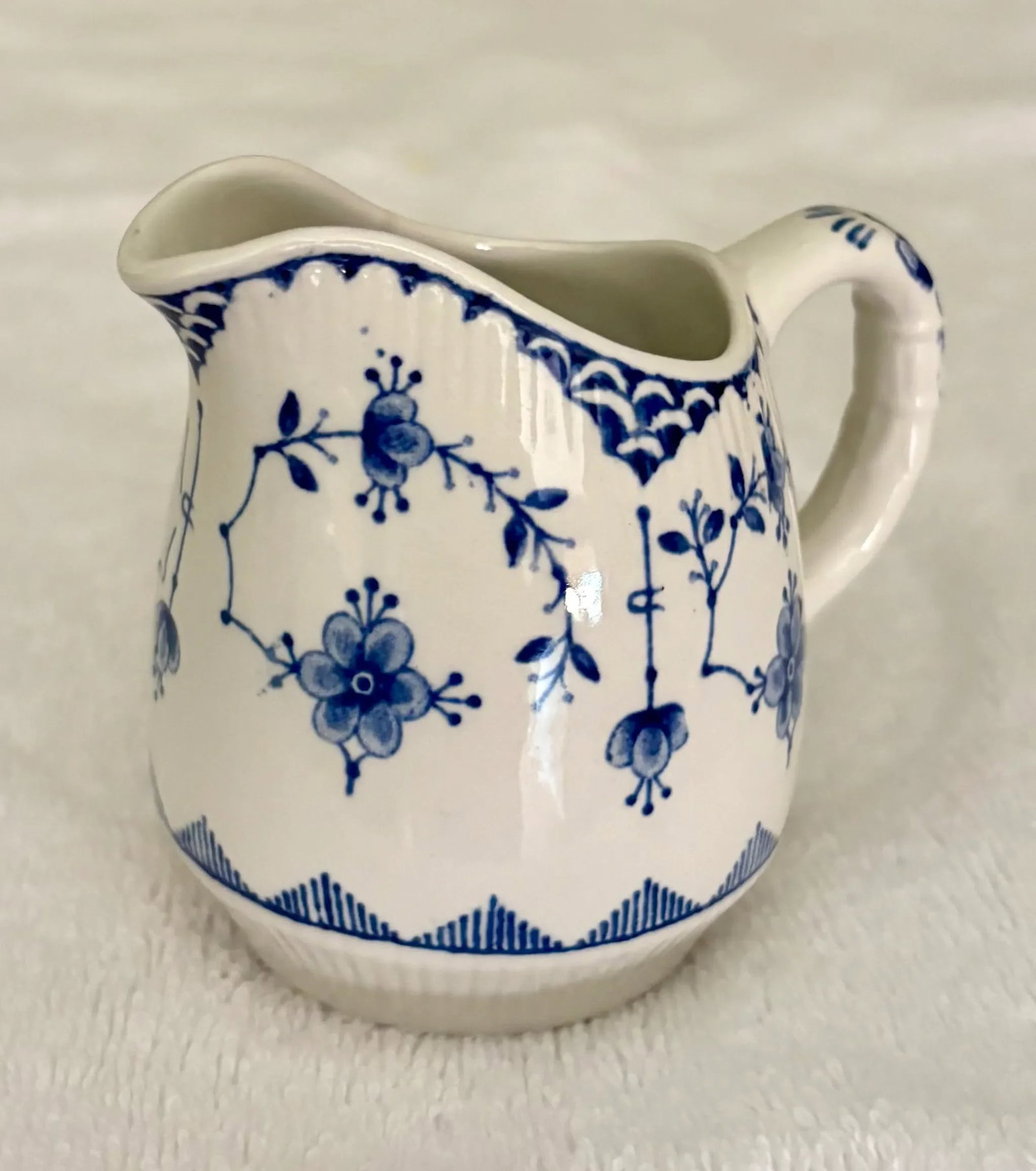 Mid 20th Century Denmark Blue Creamer by Furnival - 3