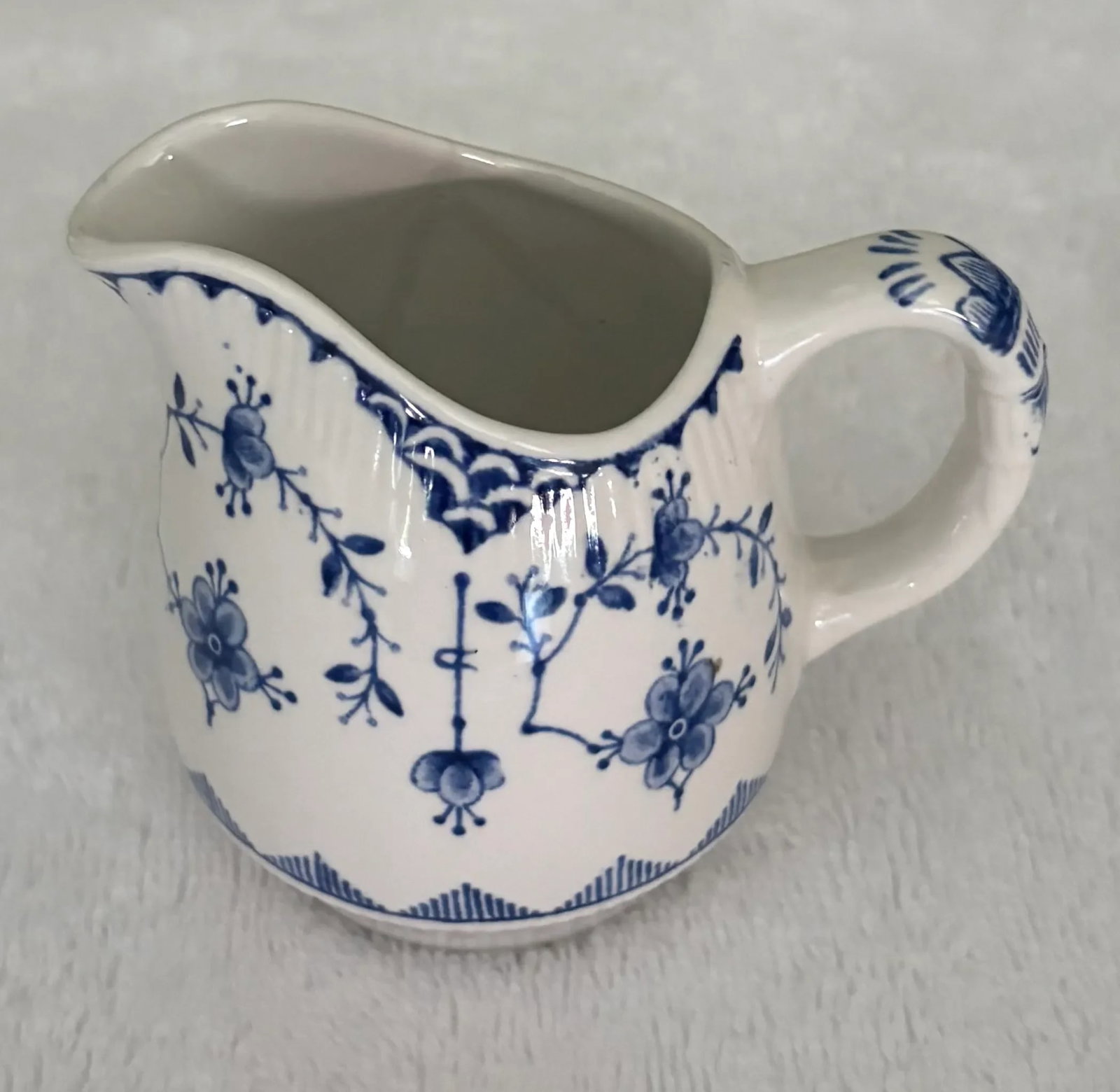 Mid 20th Century Denmark Blue Creamer by Furnival - 6