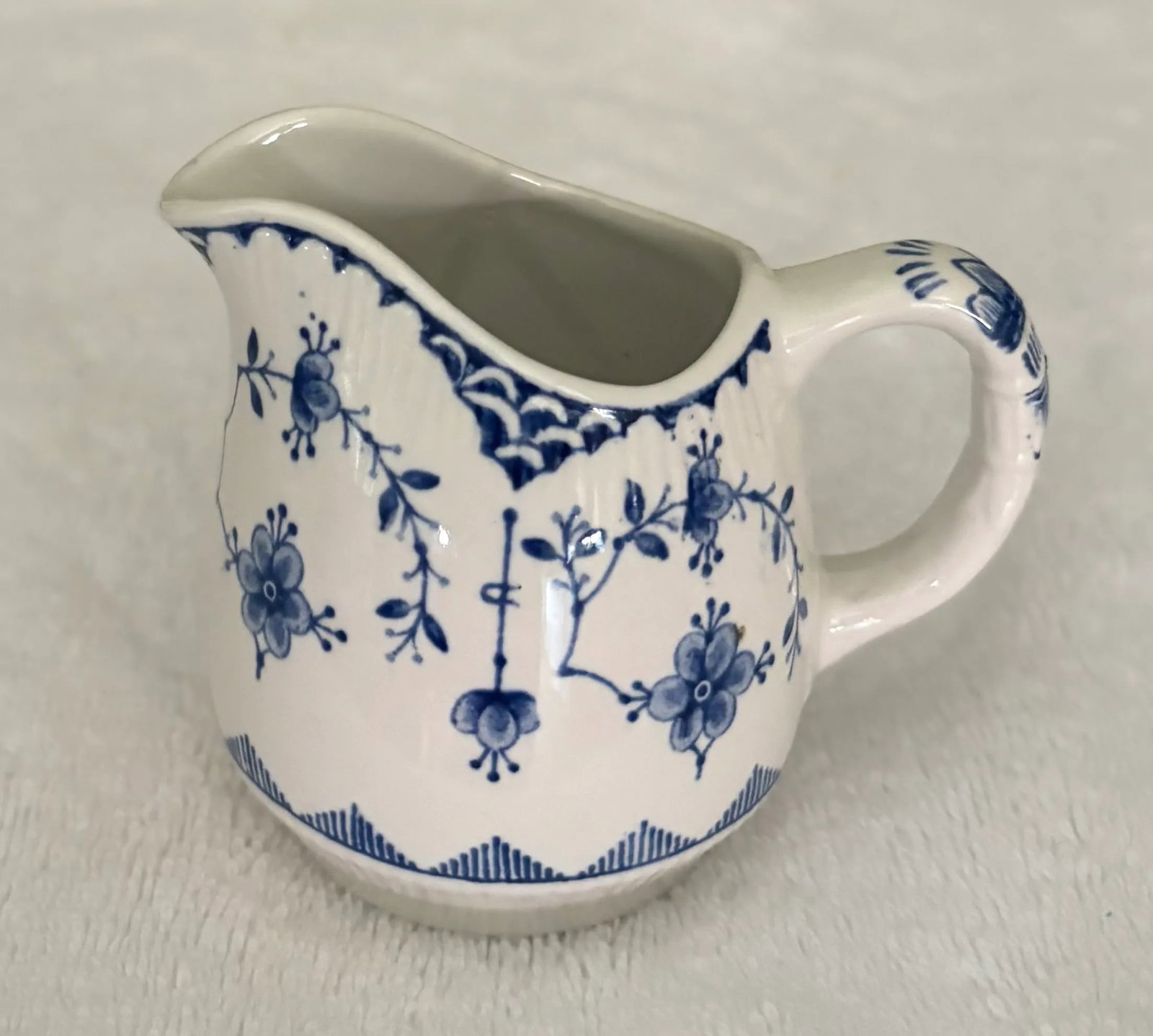 Mid 20th Century Denmark Blue Creamer by Furnival - 8