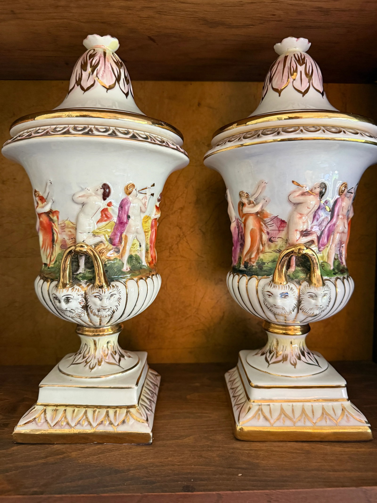 Vintage Italian Decorative Urns- Set of 2 - 15