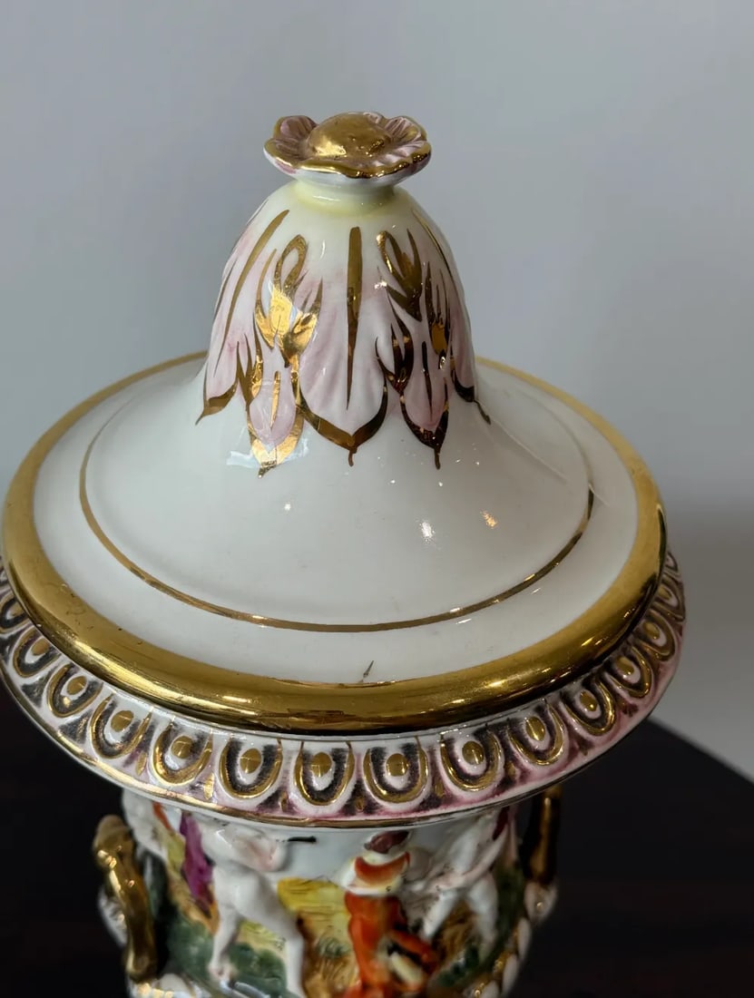 Vintage Italian Decorative Urns- Set of 2 - 9