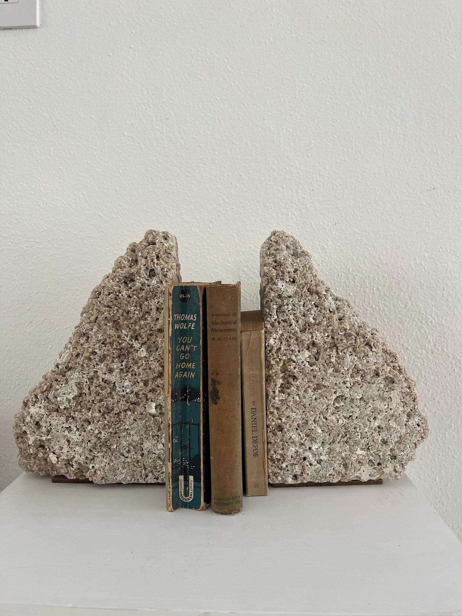 Pair of Mid 20th Century Coquina Stone Urban Organic Bookends - 2