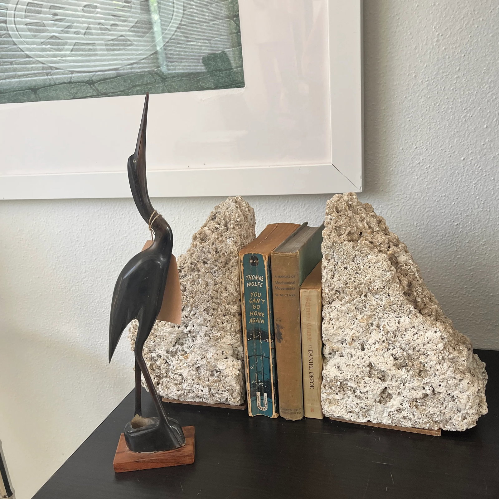 Pair of Mid 20th Century Coquina Stone Urban Organic Bookends - 9
