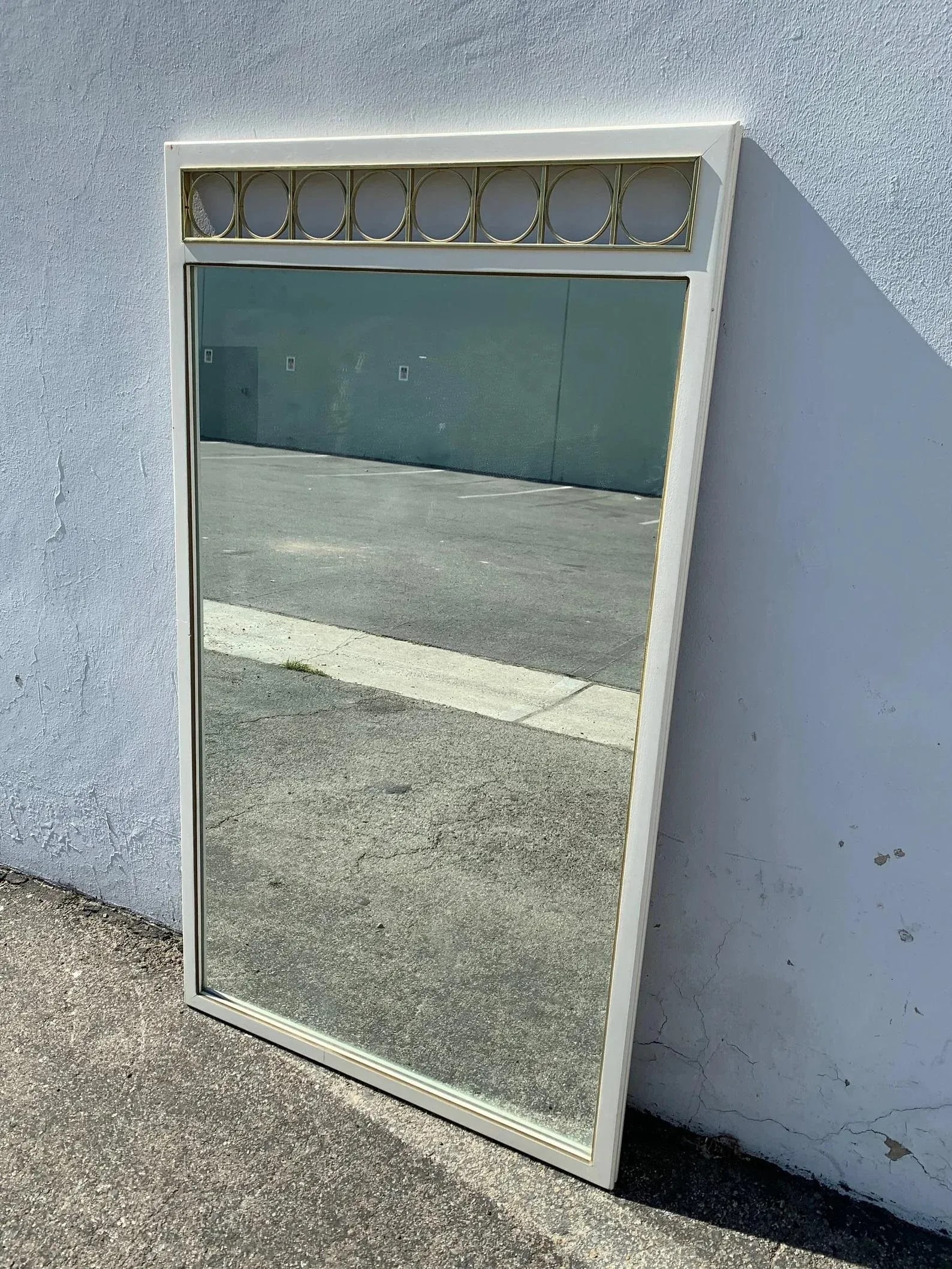 Vintage White Wall Mirror - 3