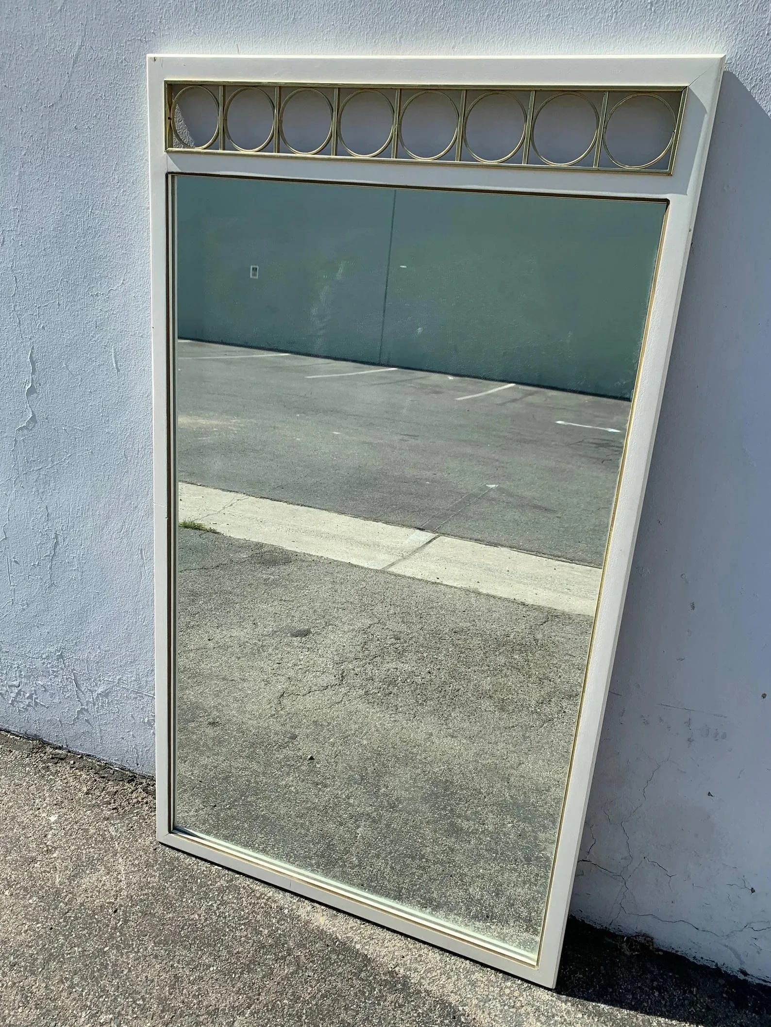 Vintage White Wall Mirror - 4