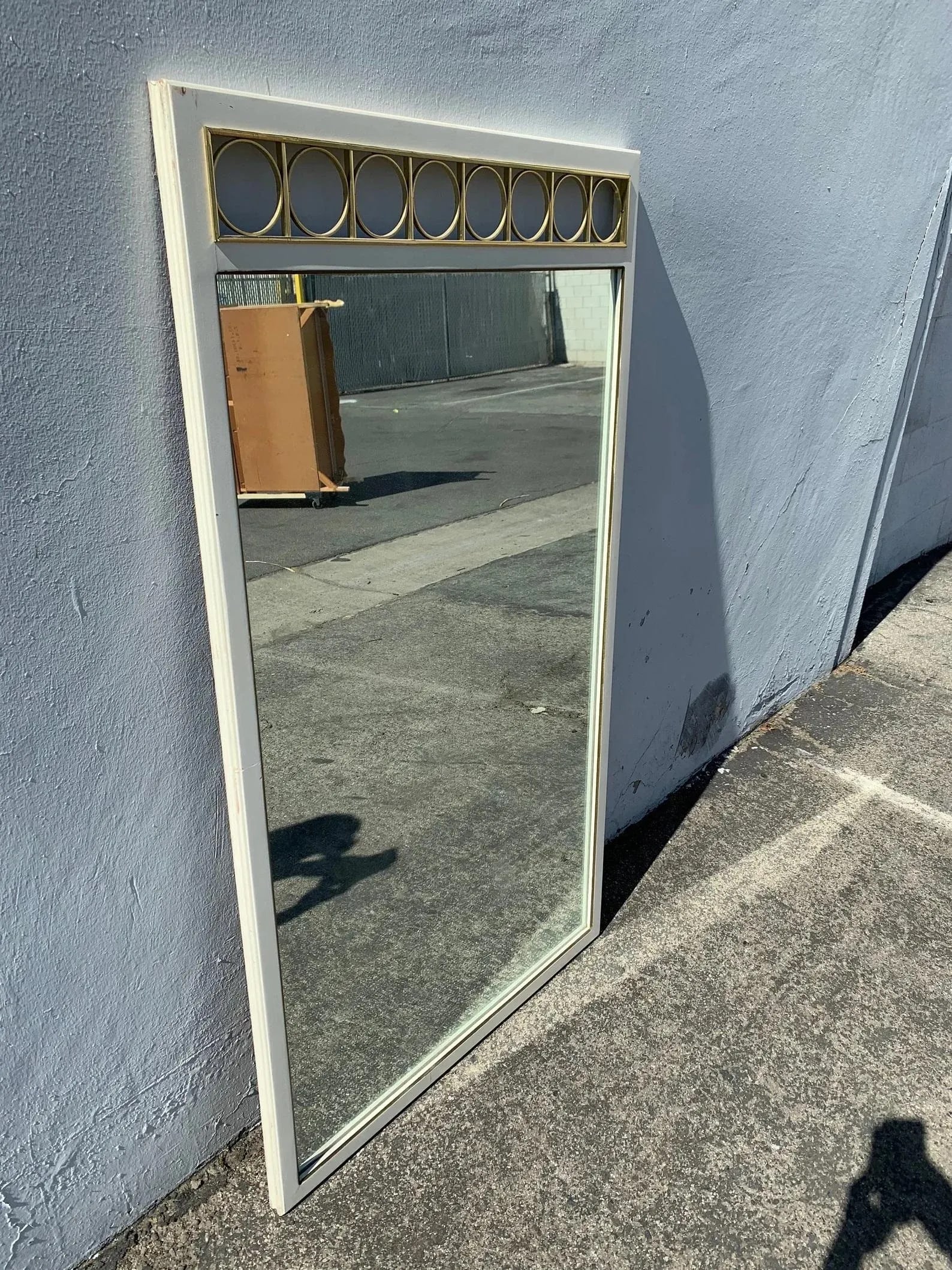 Vintage White Wall Mirror - 7