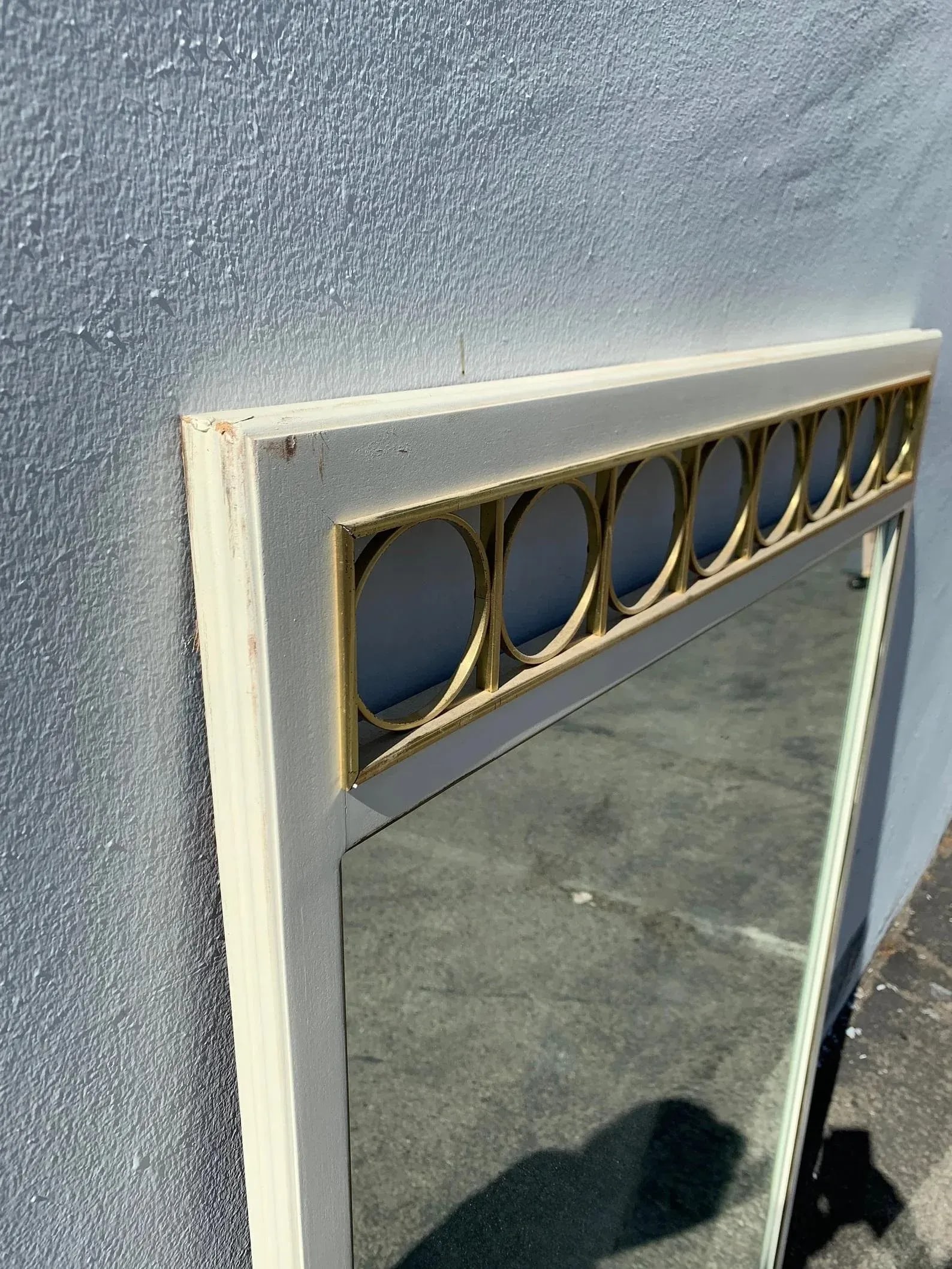 Vintage White Wall Mirror - 8