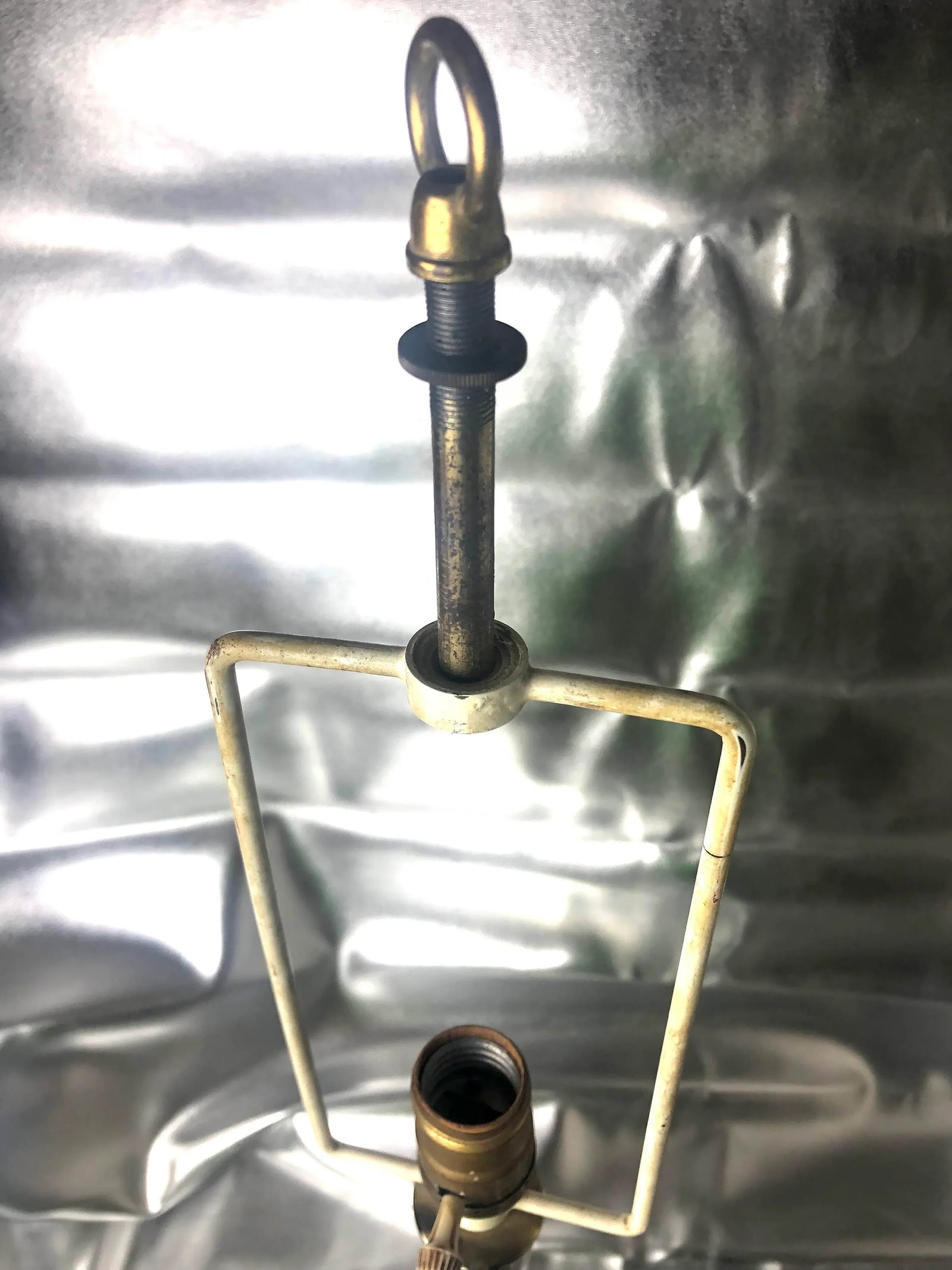 Mid Century Lamp in the Manner of Laurel Walnut Brass Tulip Base - 5