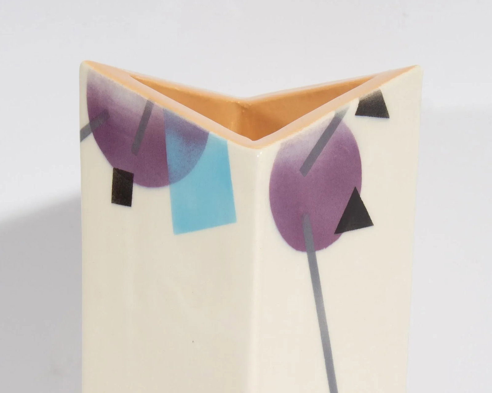 Rita Duvall Signed 1982 Postmodern Ceramic Vase - 7
