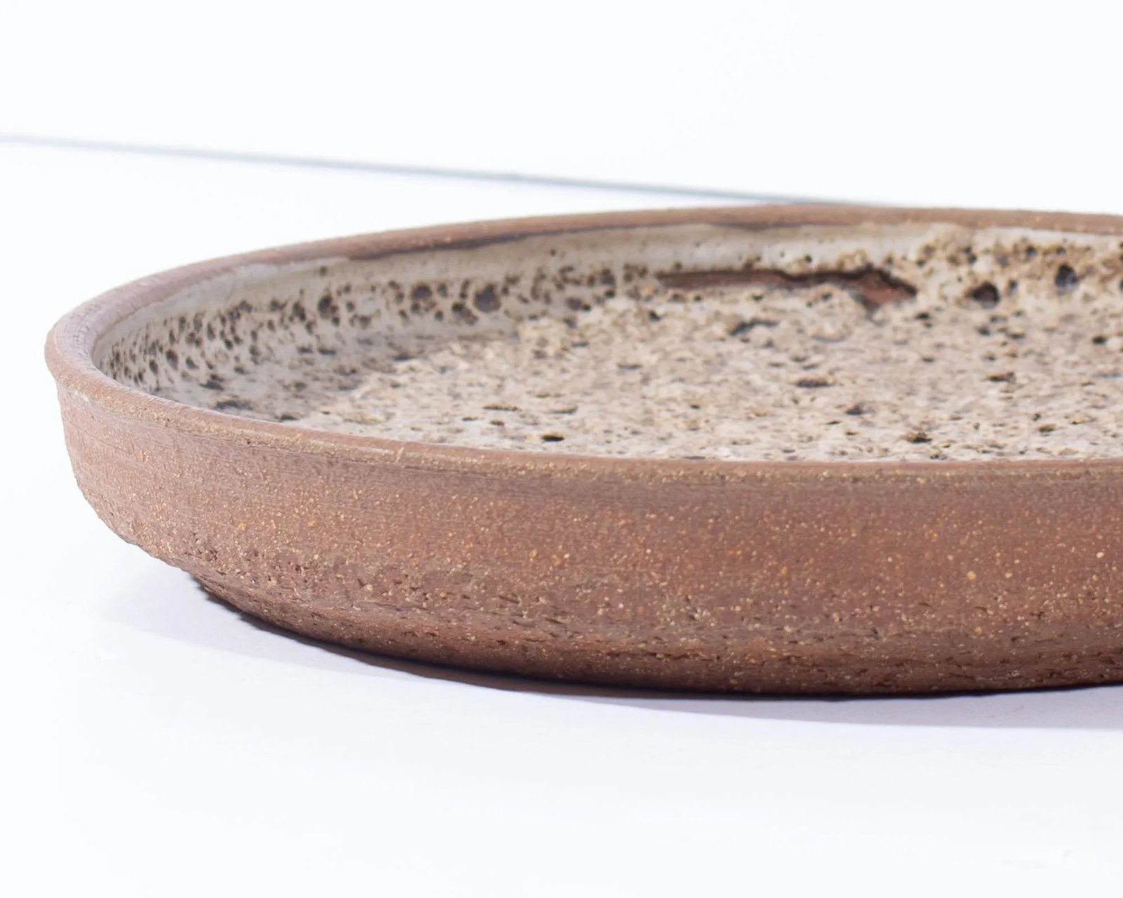 Studio Pottery Lava Glaze Charger Signed by Artist Edna Arnow - 4