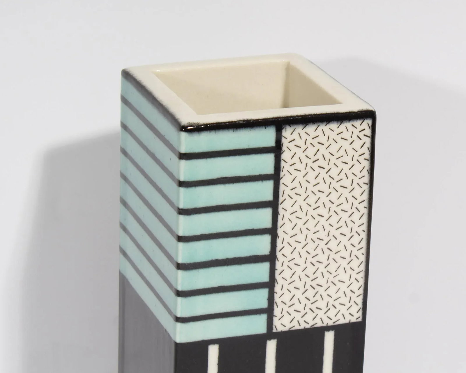 Michael Duvall Signed 1992 Postmodern Ceramic Vase - 4