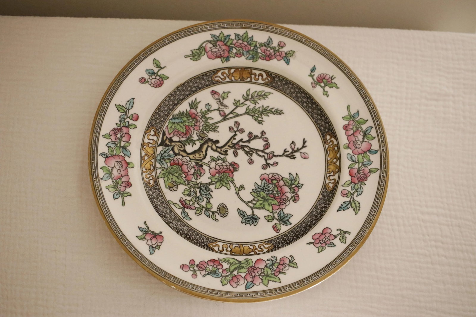 Pair of 19th C. Antique Minton Chinoiserie Ironstone "Indian Tree" Soup Plates - 12