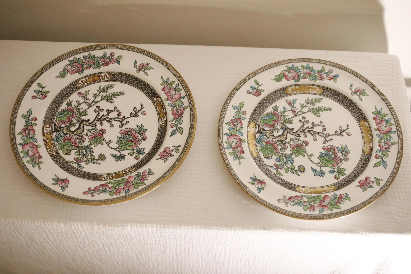 Pair of 19th C. Antique Minton Chinoiserie Ironstone "Indian Tree" Soup Plates - 2