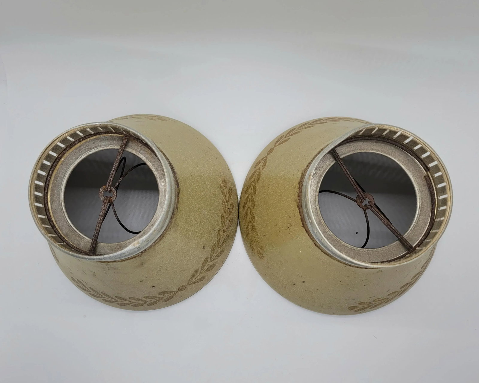 Vintage Toleware Chandelier Lamp Shades - Set of 5 - 11