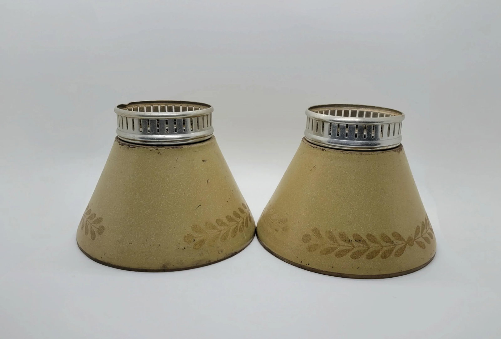 Vintage Toleware Chandelier Lamp Shades - Set of 5 - 2
