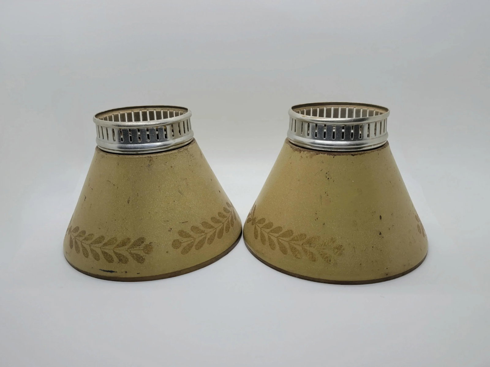 Vintage Toleware Chandelier Lamp Shades - Set of 5 - 3