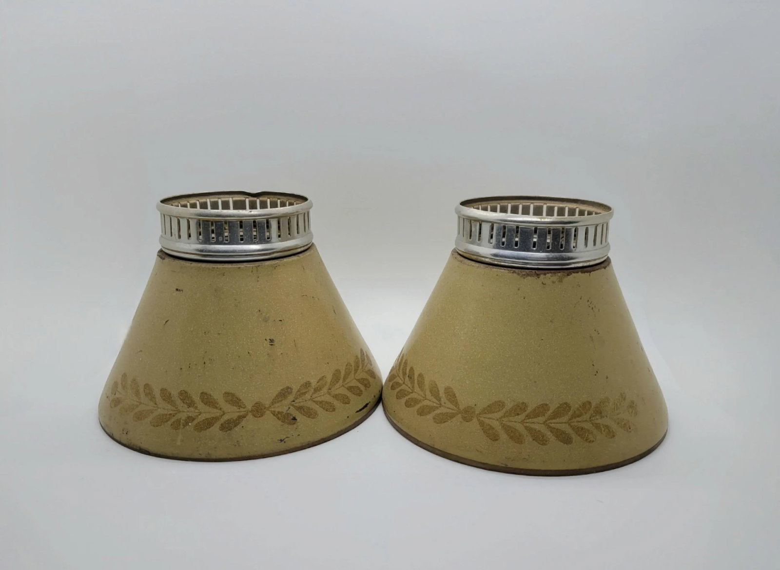 Vintage Toleware Chandelier Lamp Shades - Set of 5 - 4