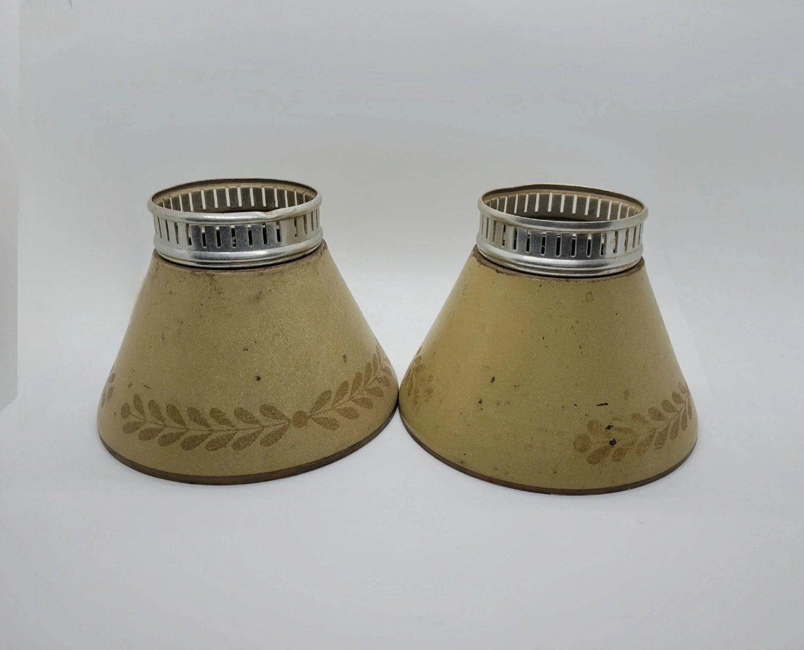 Vintage Toleware Chandelier Lamp Shades - Set of 5 - 7