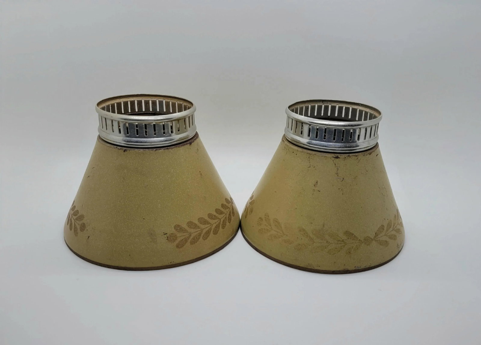 Vintage Toleware Chandelier Lamp Shades - Set of 5 - 8