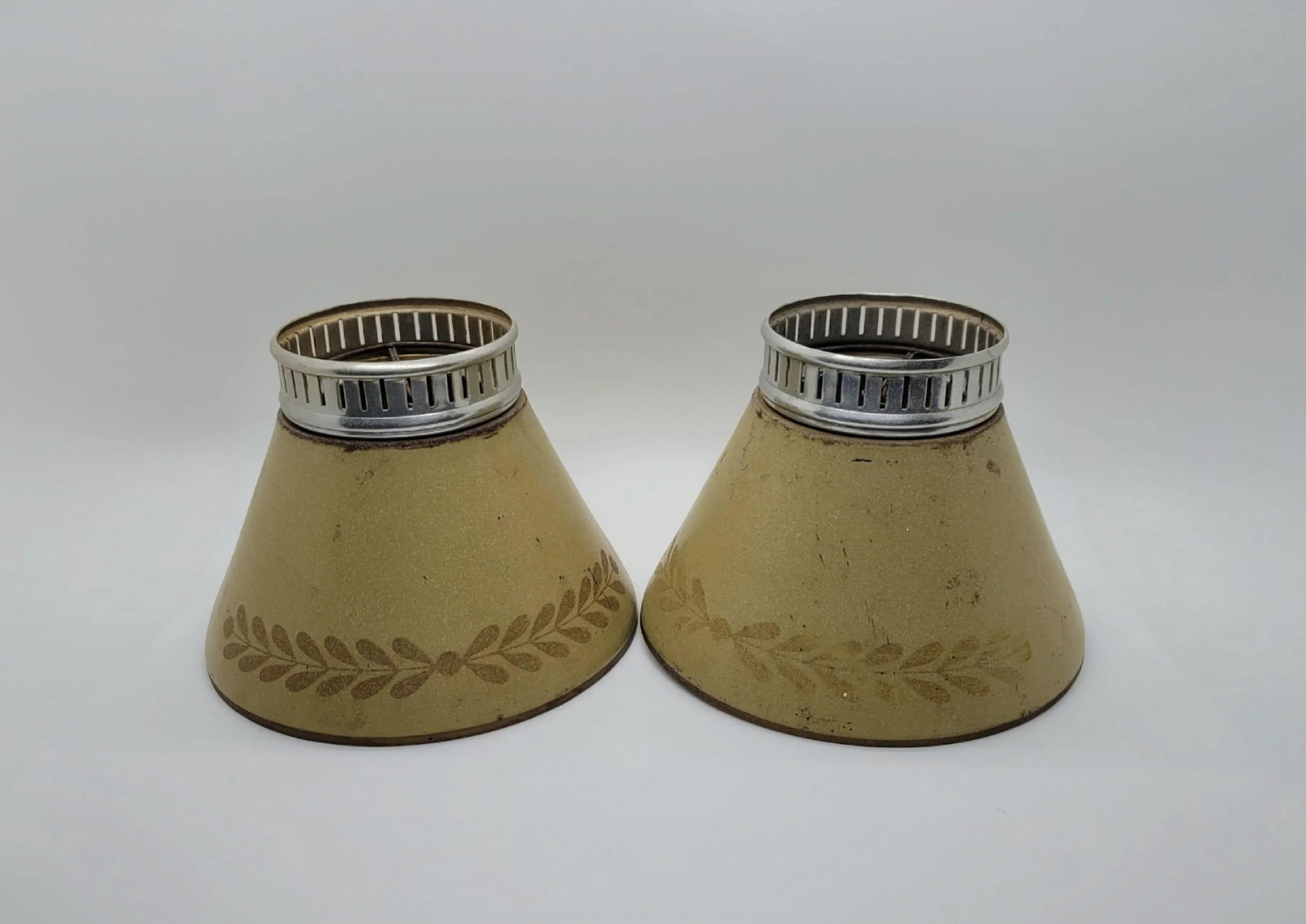 Vintage Toleware Chandelier Lamp Shades - Set of 5 - 9