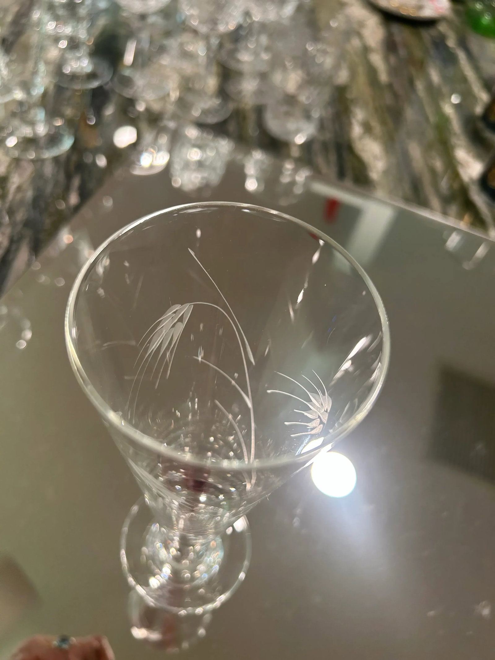 Mid Century Modern Sasaki "Wheat Pattern" Pilsner Glasses - Finely Etched With the Iconic Wheat Patt - 6