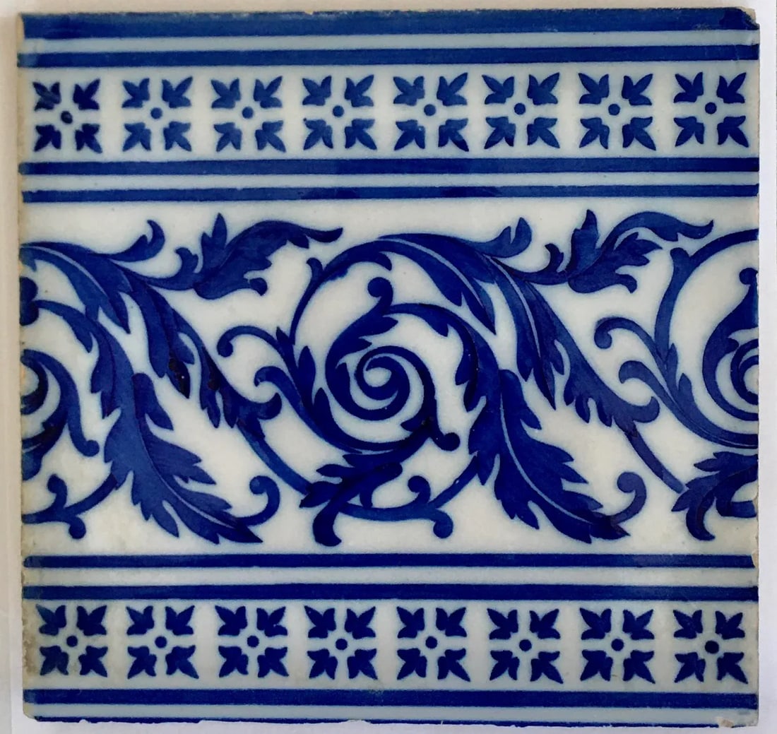 Antique Blue and White Spanish Tile - 3