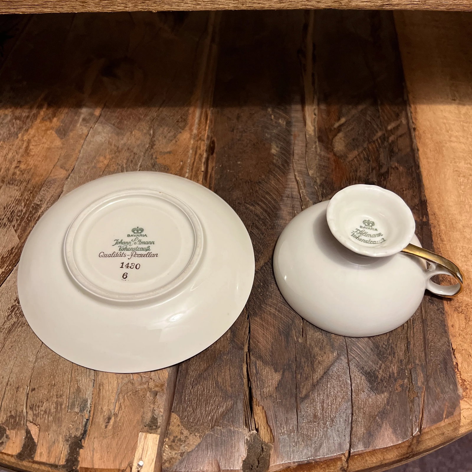 Vintage Bavarian Demitasse Espresso Cup & Saucer, Turkish Coffee Cup - 12