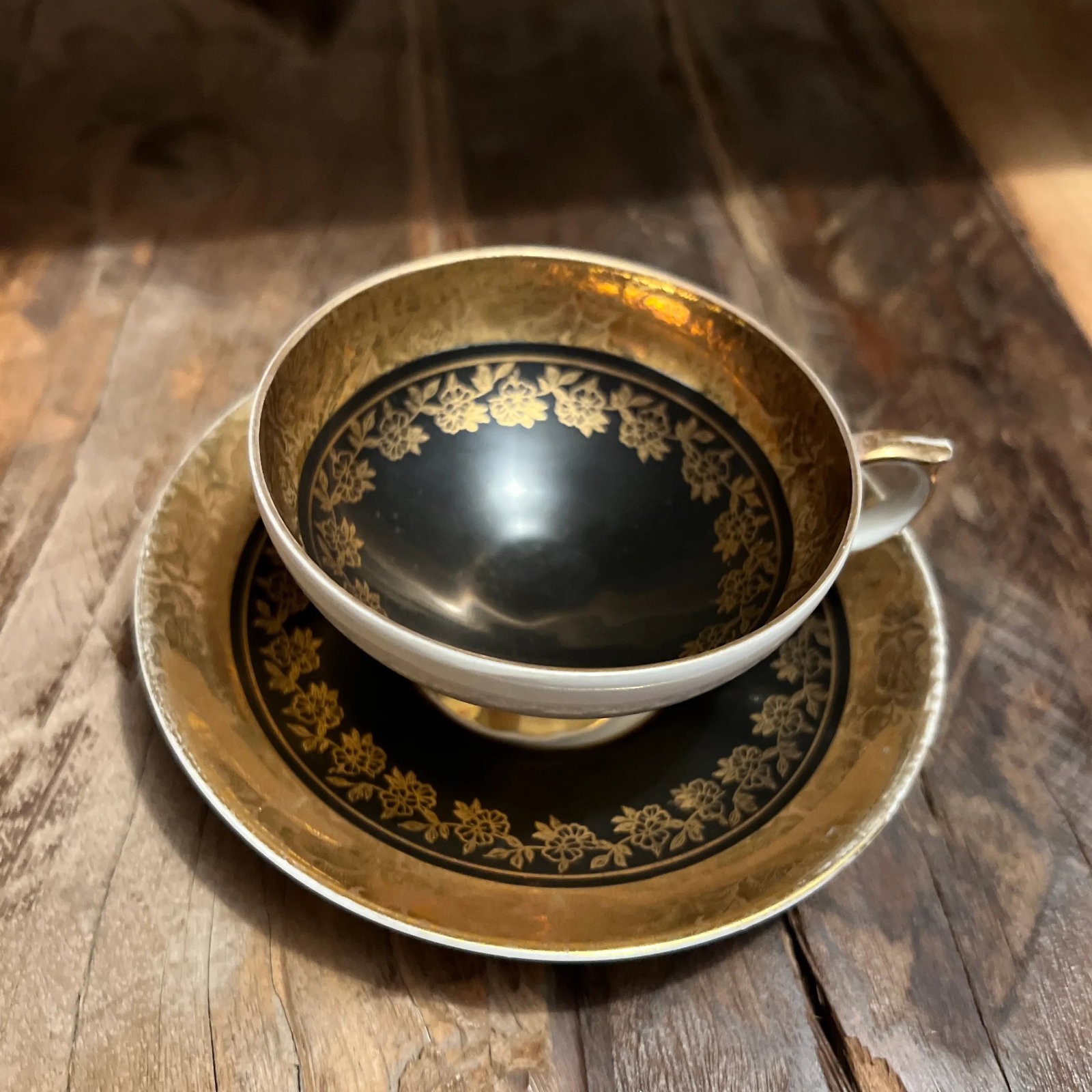 Vintage Bavarian Demitasse Espresso Cup & Saucer, Turkish Coffee Cup - 3