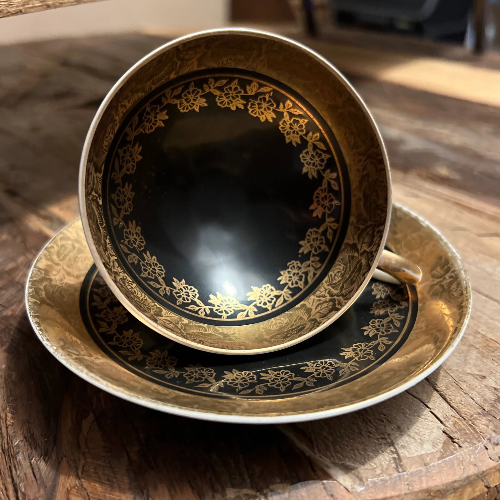 Vintage Bavarian Demitasse Espresso Cup & Saucer, Turkish Coffee Cup - 4