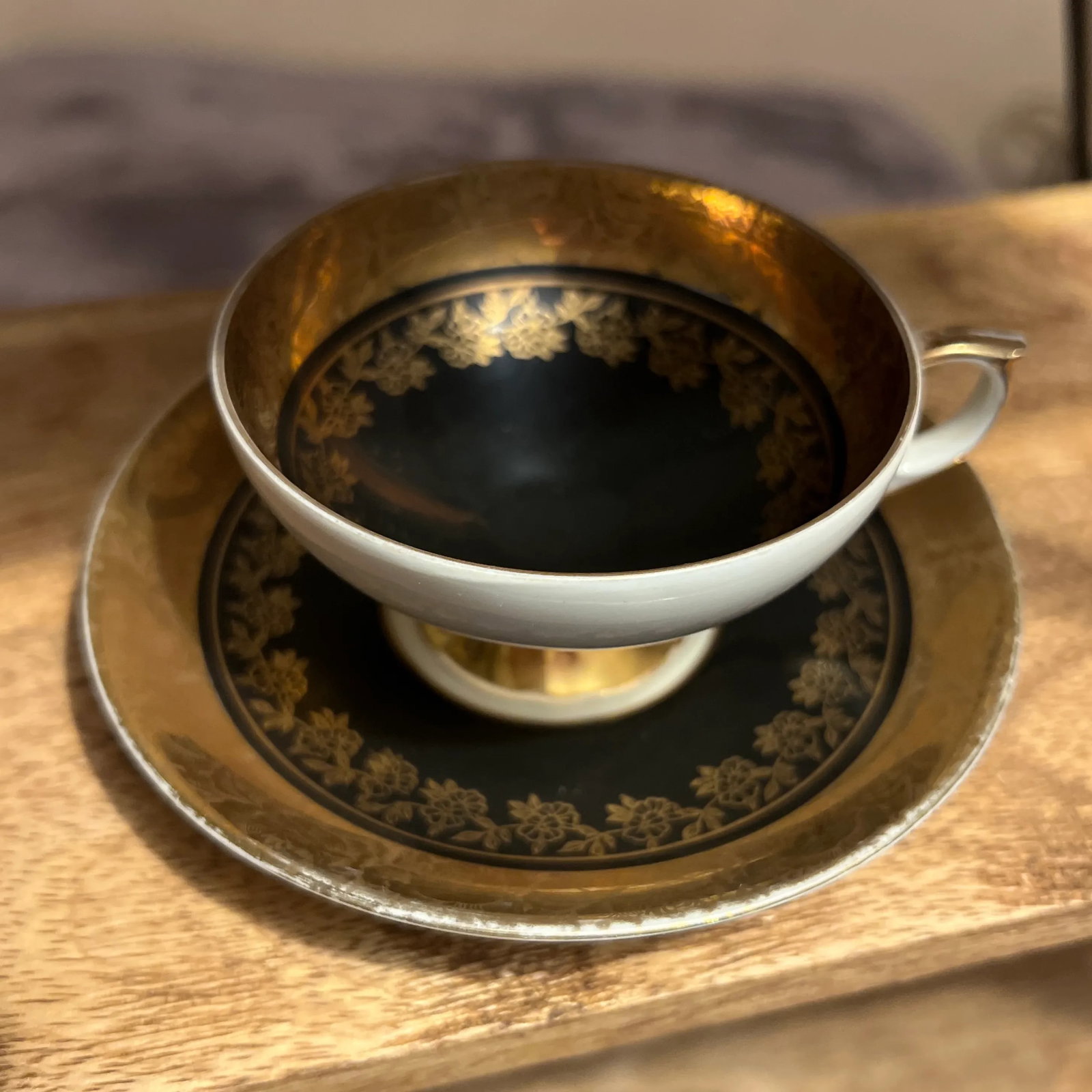 Vintage Bavarian Demitasse Espresso Cup & Saucer, Turkish Coffee Cup - 6