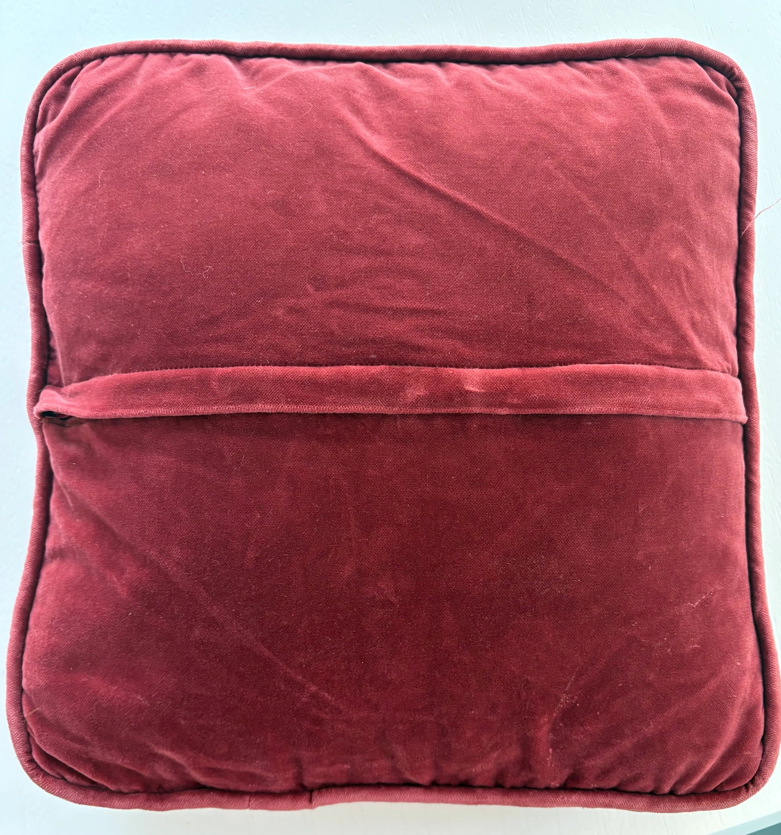 1970's Rose Velvet Bargello Needlepoint Square Pillow - 3