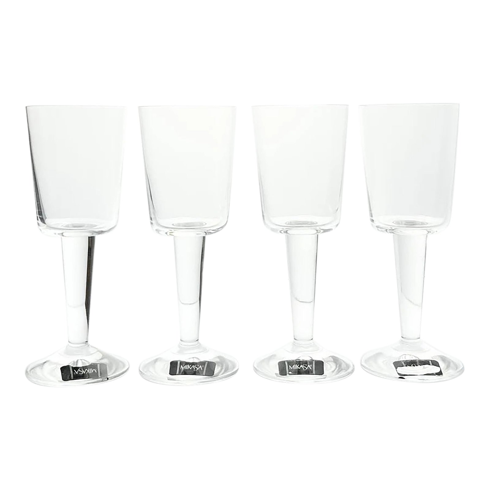 Mikasa "Avalon" Set of 4 Clear Wine Glasses: Mikasa "Avalon" Set of 4 Clear Wine Glasses 7 1/2" 8oz & Box Excellent condition. No chips, cracks, or fleabites. Comes with original packaging box. Height 7 1/2" Length (Opening) 2 7/8" Holds 8oz